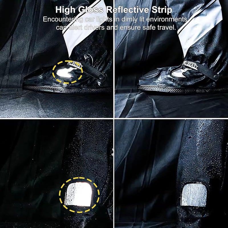 CEMILA Waterproof Shoe Covers Motorcycle Rain Shoe Cover Reusable Rain Boot Rainproof Shoes Cover for Men and Women - Image 5